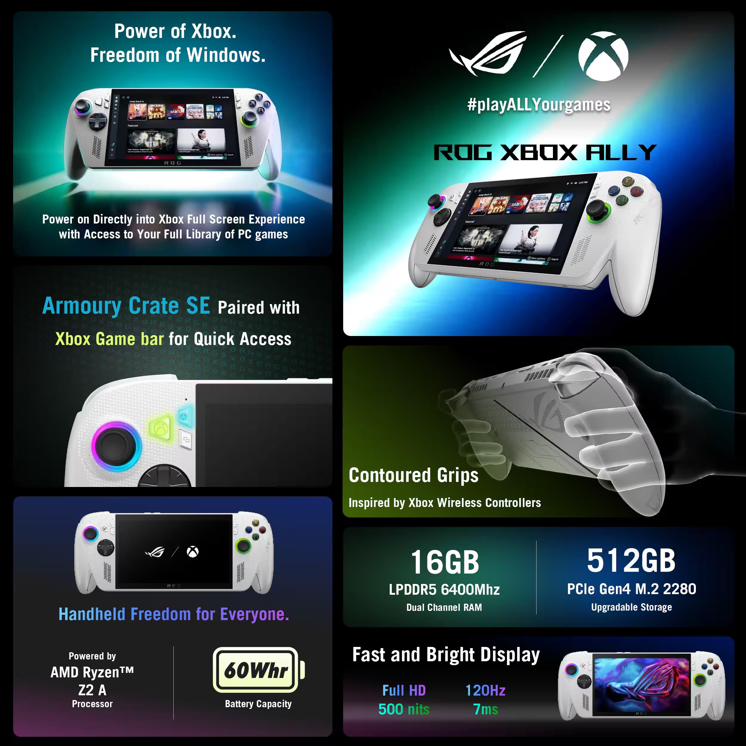 その他 ASUS ROG Ally + MicroSD 512GB Amazon.com: ASUS ROG Xbox-Ally 512GB AMD Ryzen Z2 A CPU Gaming
