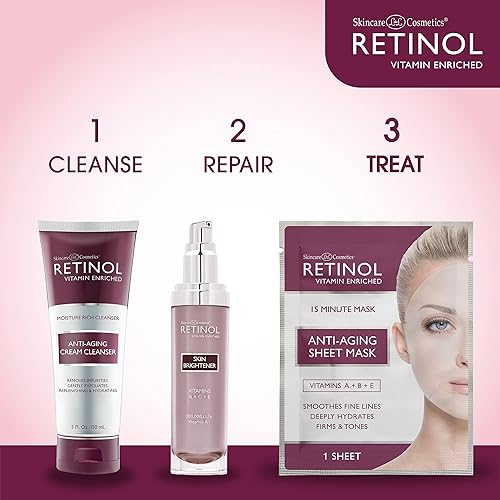 Miniatura 6 de Retinol Toallitas limpiadoras antienvejecimiento  Limpiador, tóner y removedor de maquillaje todo en uno en una práctica toallita prehumedecida