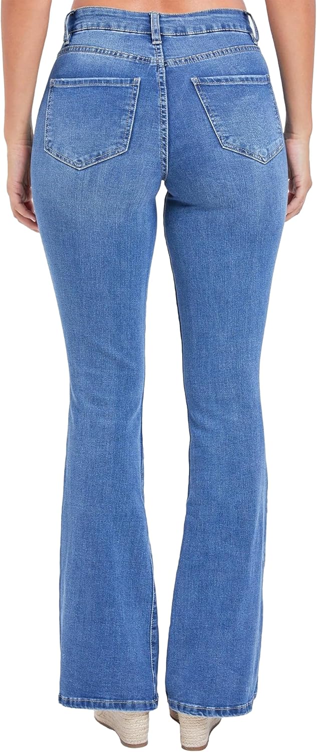 YMI Womens YMI Jeans Junior Classic High Rise Flare Jean - Long Inseam - Image 3