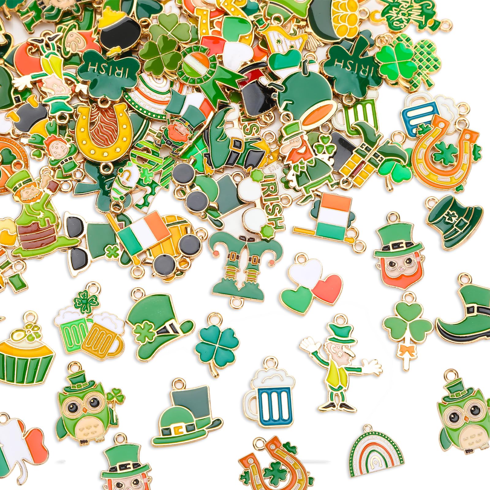 MARFOREVER St. Patrick's Day Kleeblatt-Konfetti | Grün & Gold | Aus PVC Für Tischdeko & Geschenke