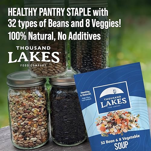 Miniatura 8 de Thousand Lakes Mezcla de sopa seca de 32 frijoles y 8 verduras, a granel, 5 libras, baja en sodio, sin grasa, alta fibra, más de 100 porciones,