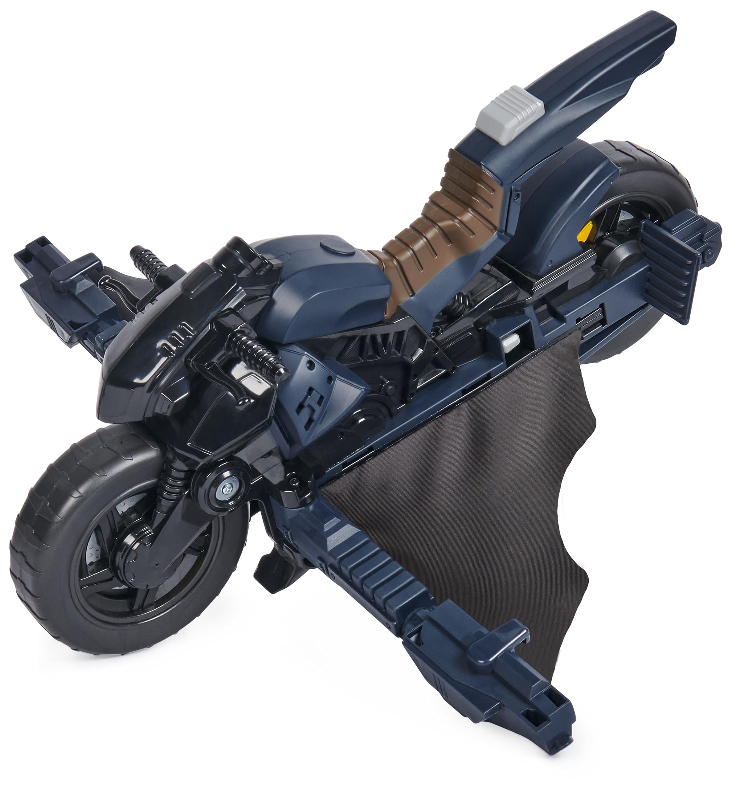 DC Comics, Batman Adventures, Batcycle de Batman, Batcycle y Batglider 2 en 1 transformables, Compatible con Figuras, Juguete de superhéroes para niños y niñas a Partir de 4 años | Pulsa un botón para transformar, compatible con figuras de acción de 12 pu