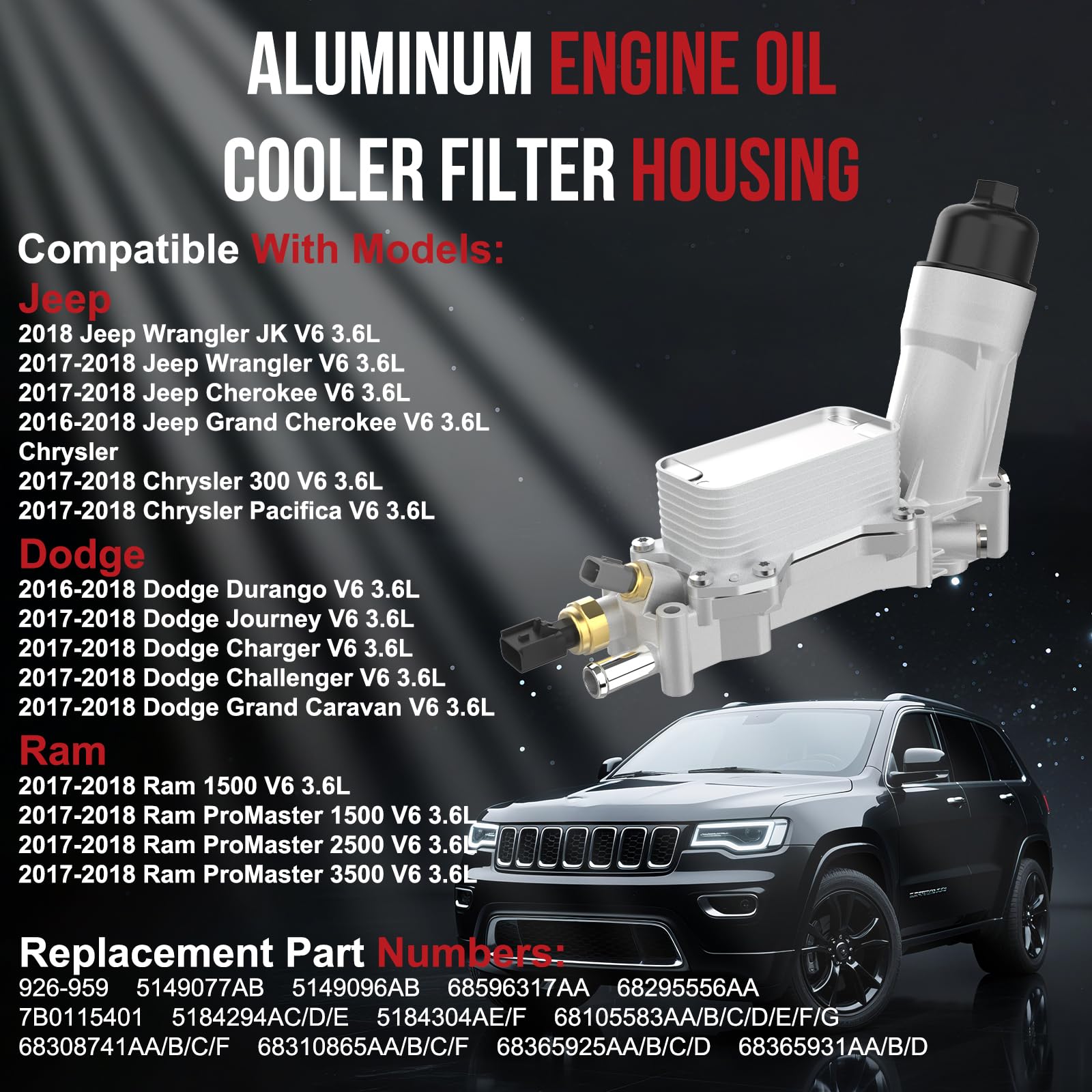 jeep　エンジン　キャブ　オイルクーラー Amazon | 926-876 アルミニウムエンジンオイルクーラー オイル