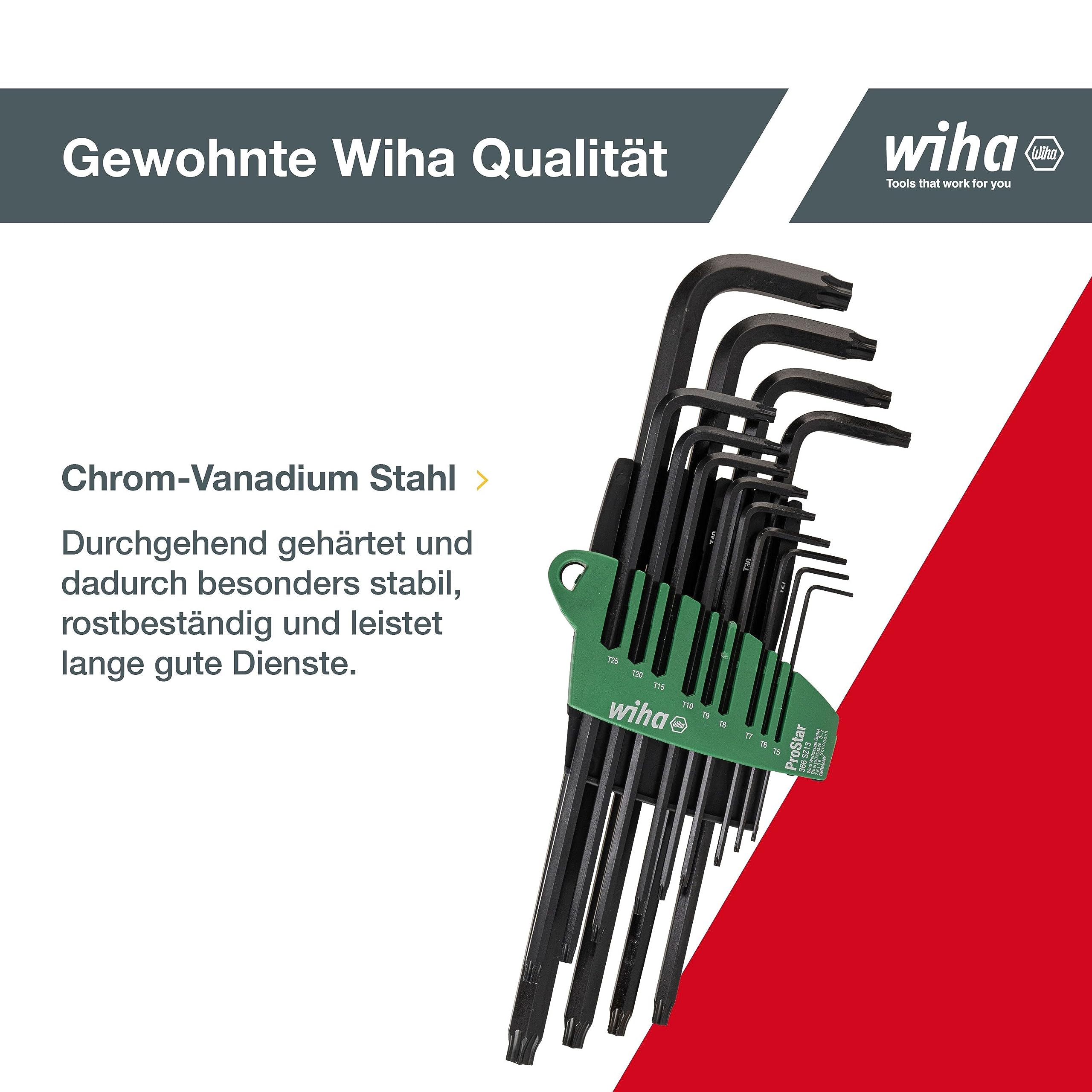 Wiha Juego de llaves Allen en soporte ProStar TORX®, de 14 unid., acabado en oxidación negra (24852)