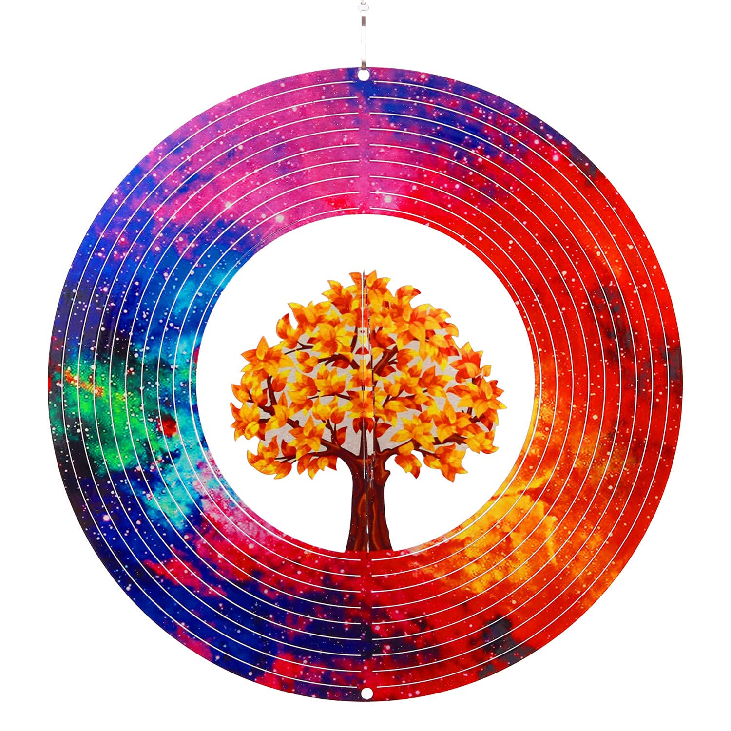 Spring Song Tree of Life 3D Kinetic Wind Spinner for Yard and Garden Stainless Steel Spinner Indoor and Outdoor Hanging Decor Crafts Ornaments Kinetic Art Spinner Hanging Wind Spinners Decor Gifts-image-45