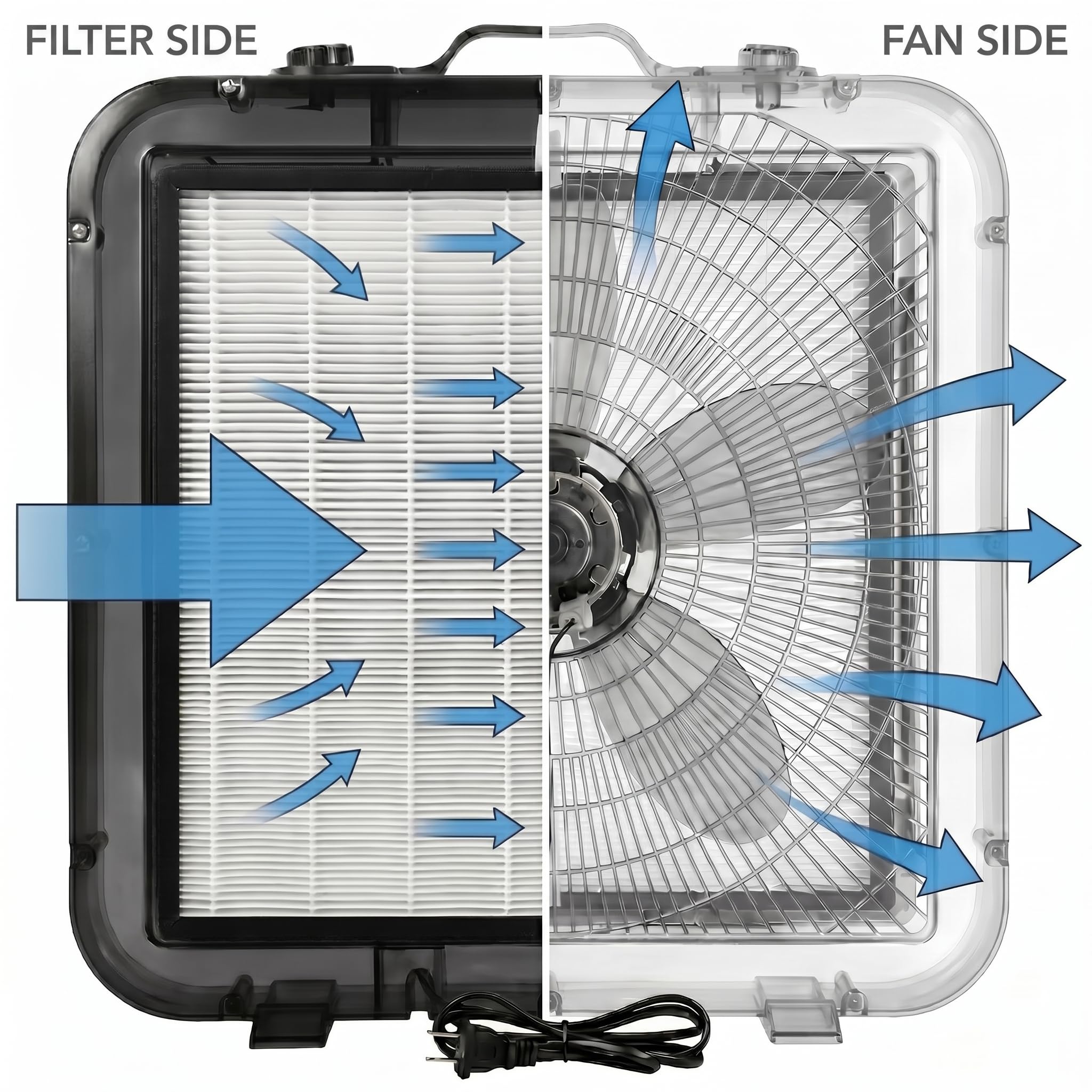 Naked Sun X-Fan - Ventilador de extracción con filtro extractor para aerógrafo sin sol