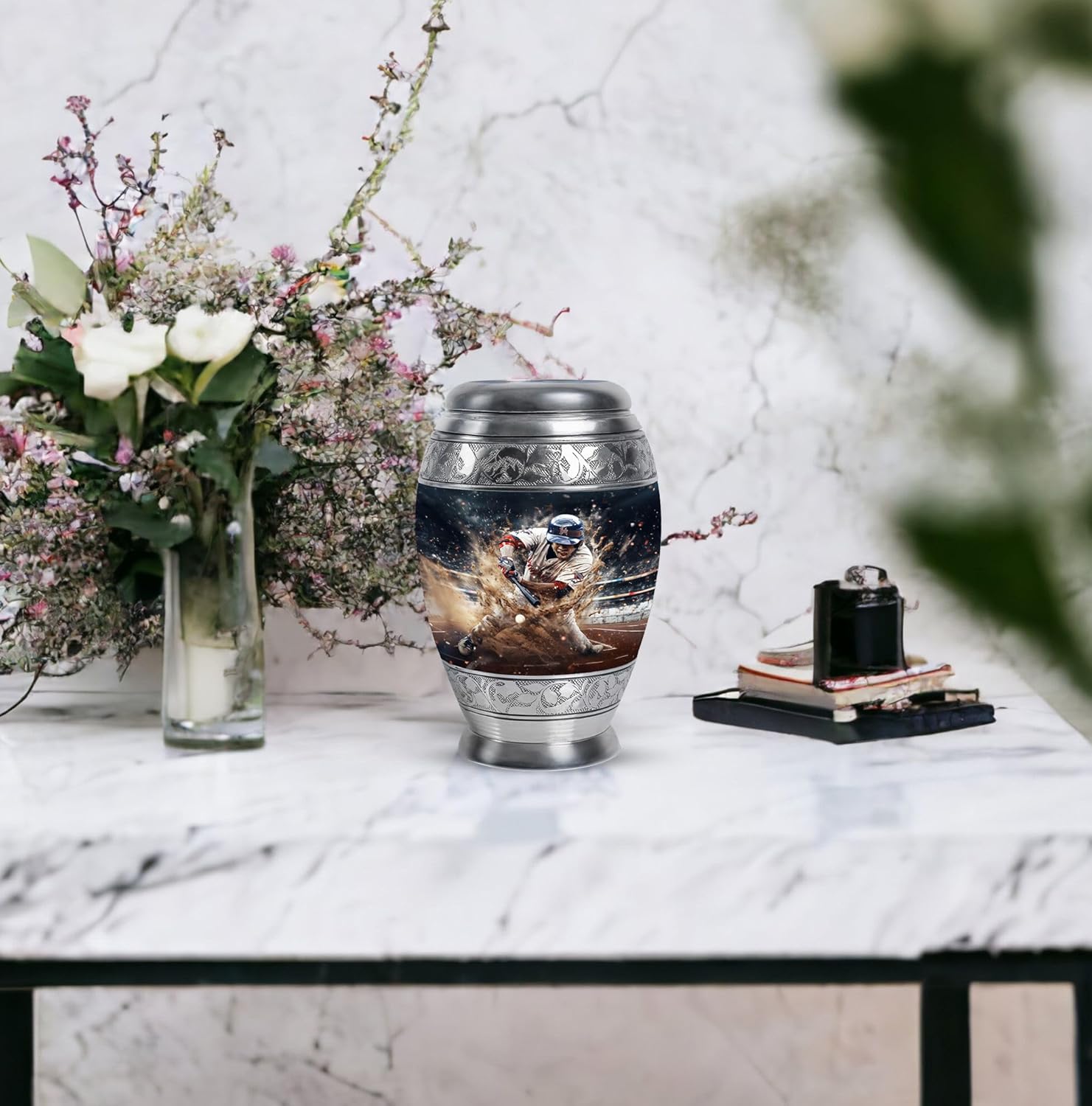 Baseball Mini Urn for Female - Cremation Urns for Men Ashes - Small Urns for Human Ashes Keepsake Dad - Funeral Urn for Adult Women - Burial Human Keepsake for Male 3 Inch - Image 7