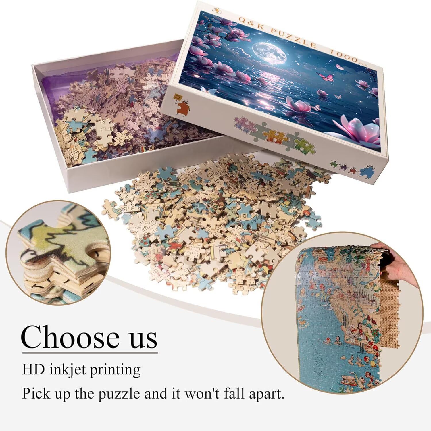 Luna Orchidea di giarda - Puzzle 6000 Pezzi per Adulti - Puzzle fai da te, Intrattenimento Creativo, Arte Moderna, Puzzle Classico per Adulti e Ragazzi dai 12 anni, Regalo Uomo e Donna 179x105cm a-926