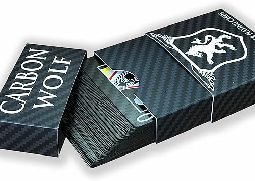 Naipes reales de lujo de la fibra de carbono, tamaño estándar del póker