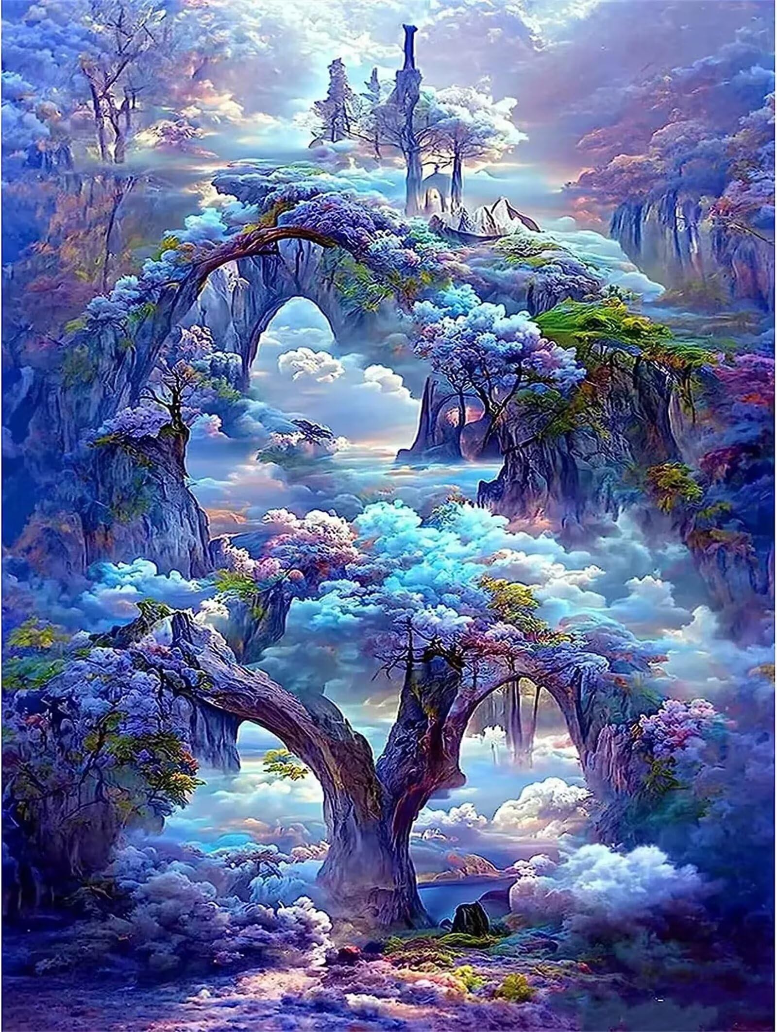 Malen nach Zahlen Erwachsene,Fantasy-Wunderland Malen Nach Zahlen Set für Kinder Anfänger DIY Digital Ölgemälde Kits auf Leinwand mit Pinseln und Acrylpigment ohne Rahmen für Home Wall Decor 60x75cm