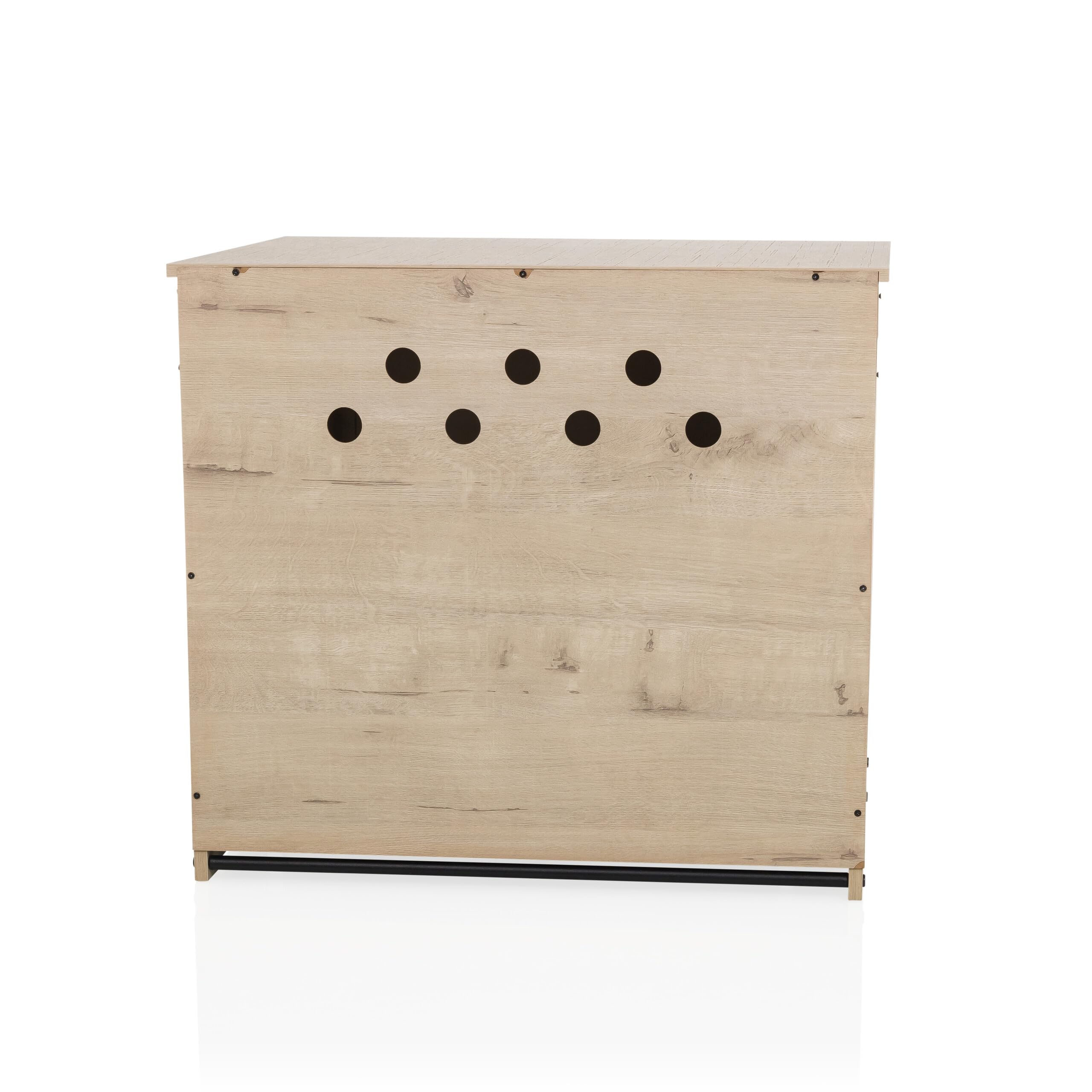 hjh LVING Domek dla kota do domu, 60 x 50 x 53,2 cm, Kitty Pawbox, 1 szafka na kuwetę dla kotów, legowisko dla kota o obciążeniu do 30 kg, dąb