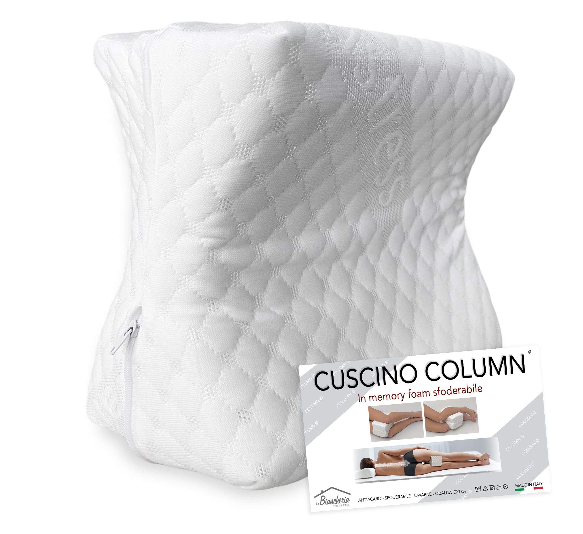 Cuscino Memory Foam Per Ginocchia E Gravidanza | Durezza Media, Rivestimento OEKO-TEX, Grigio - Foto 2