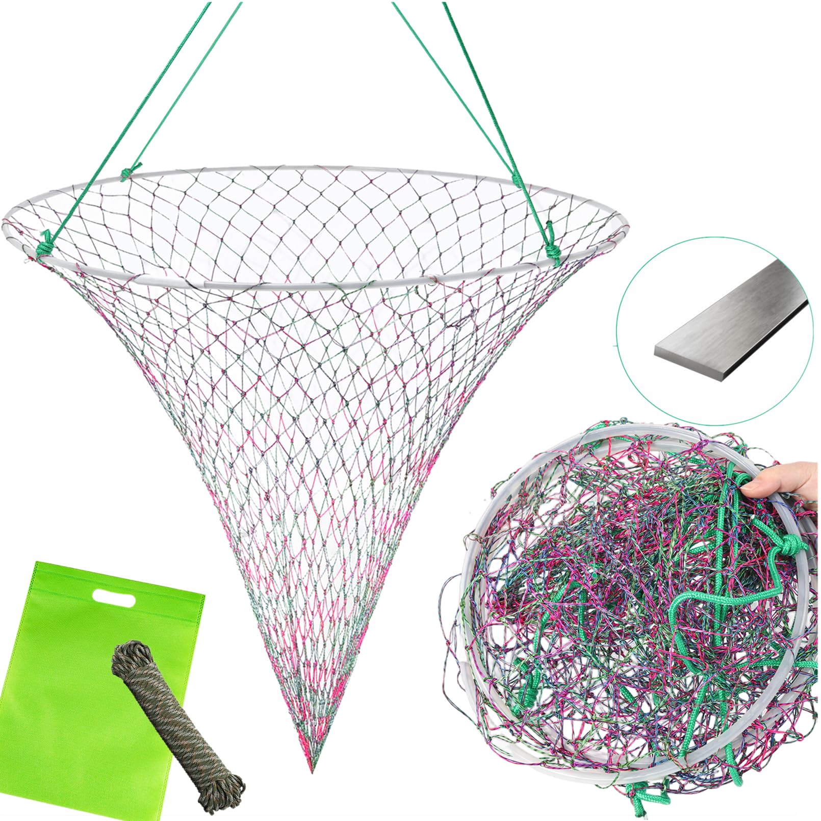 Snapklik.com : 32in X 37in Folded Bridge And Pier Fishing Net, More ...