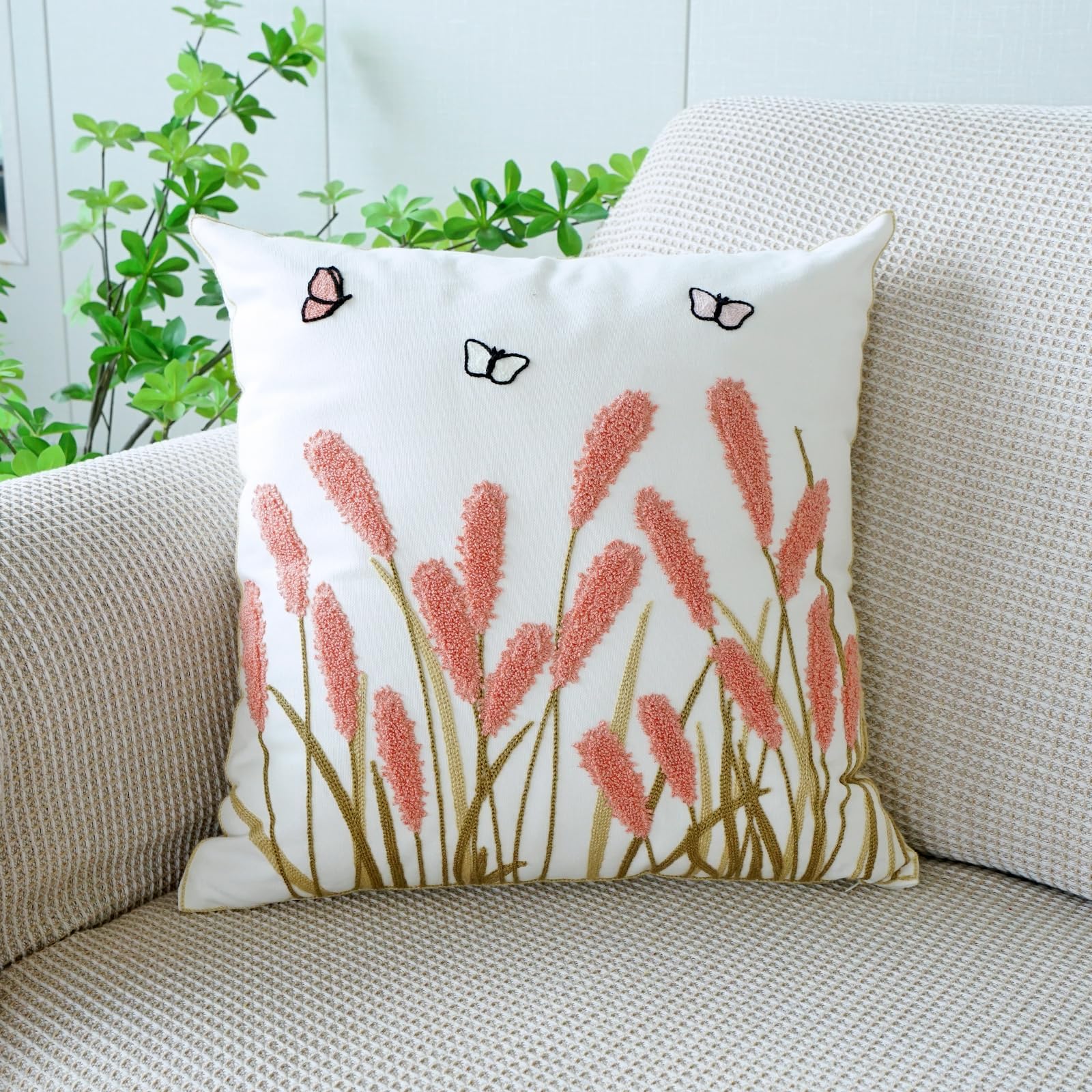 Housse de coussin touffetée coton vctops pour rénover un canapé usé