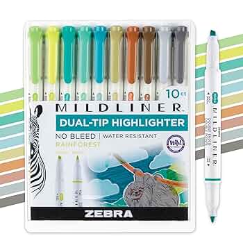Amazon.co.jp: Zebra Pen マイルドライナー 両端蛍光ペンセット