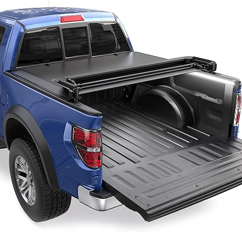 Quad 4-Flip 5.5FT Soft Flip Truck Bed Tonneau Cover On