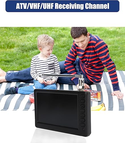 Miniatura 2 de Zyyini TV portátil de 5 pulgadas, 1080P con antena, batería recargable, USB y tarjeta TF Play, para viajes, camping, personas mayores, niños