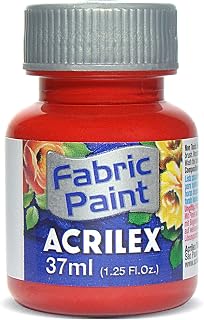 Tinta Para Tecido Fosca, Acrilex, Vermelho Escarlate, 37 ml