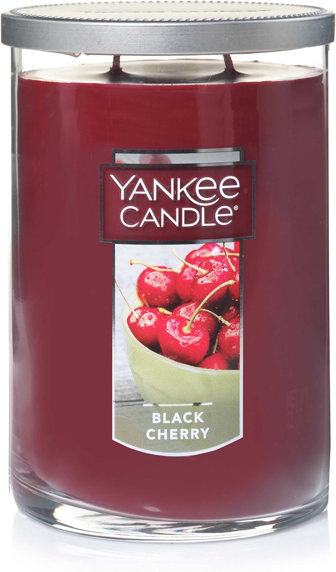 Yankee Candle Black Cherry Scented, Classic 22oz Large Tumbler 2-Wick Candle, Over 75 Hours of Burn Time
