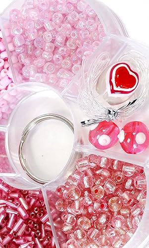 Miniatura 4 de Linpeng Juego de cuentas de bricolaje para hacer joyas, rosa