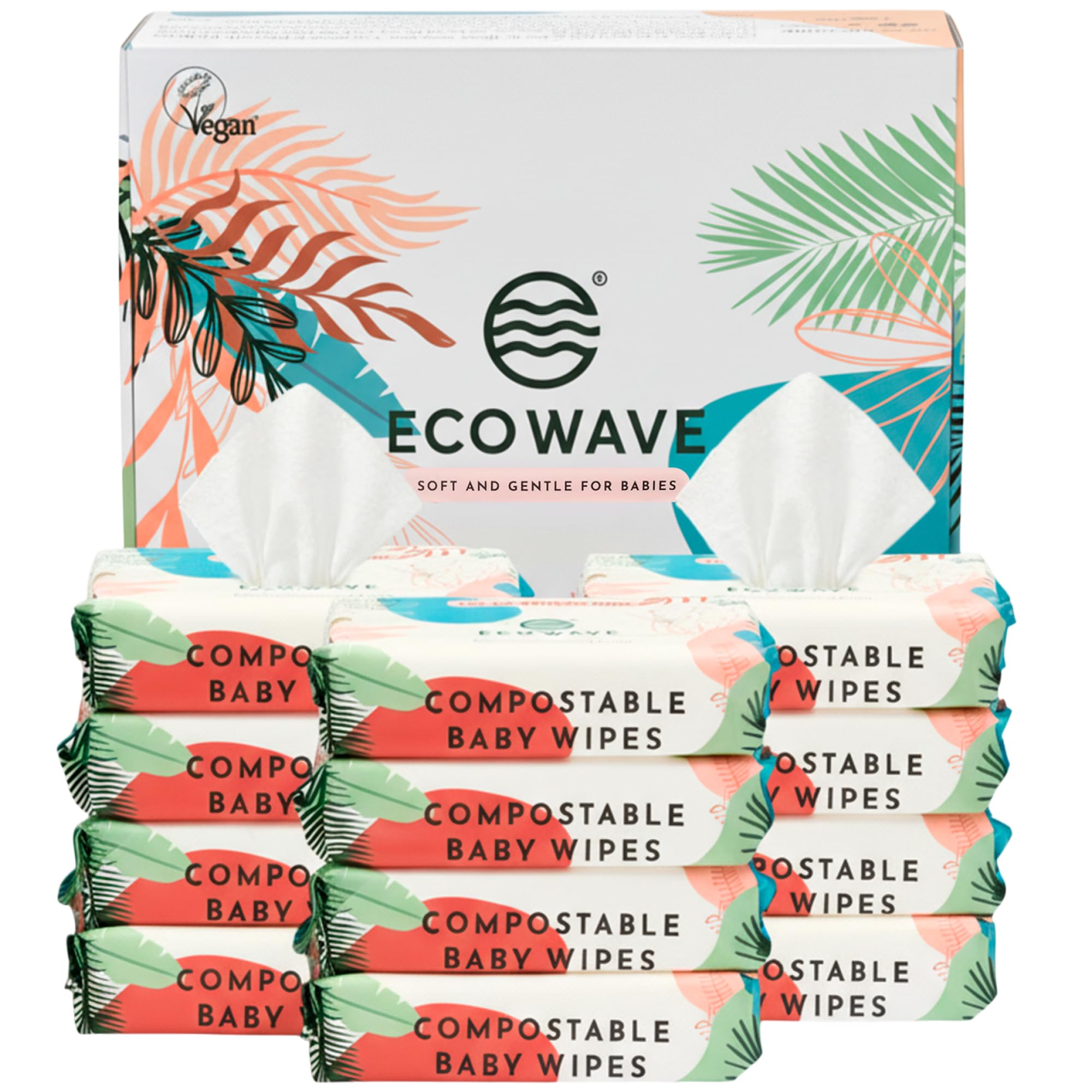 Amazon.com: Eco Wave Baby Wipes, 100% Compostable Eco-Friendly