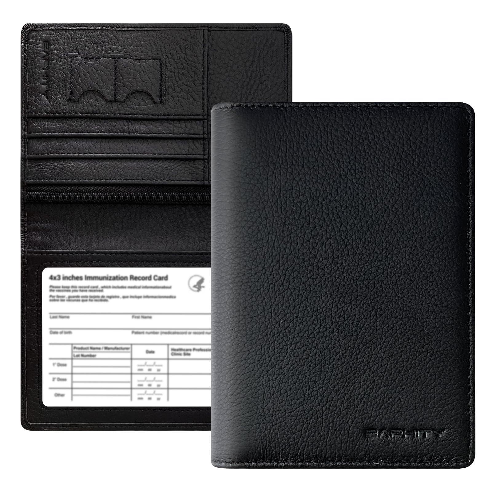 Genuine Leather Passport Holder Wallet Cover Gift for Women and Men-Gifts for Dad from Daughte-Travel Essentials Rfid Passport document Holder with