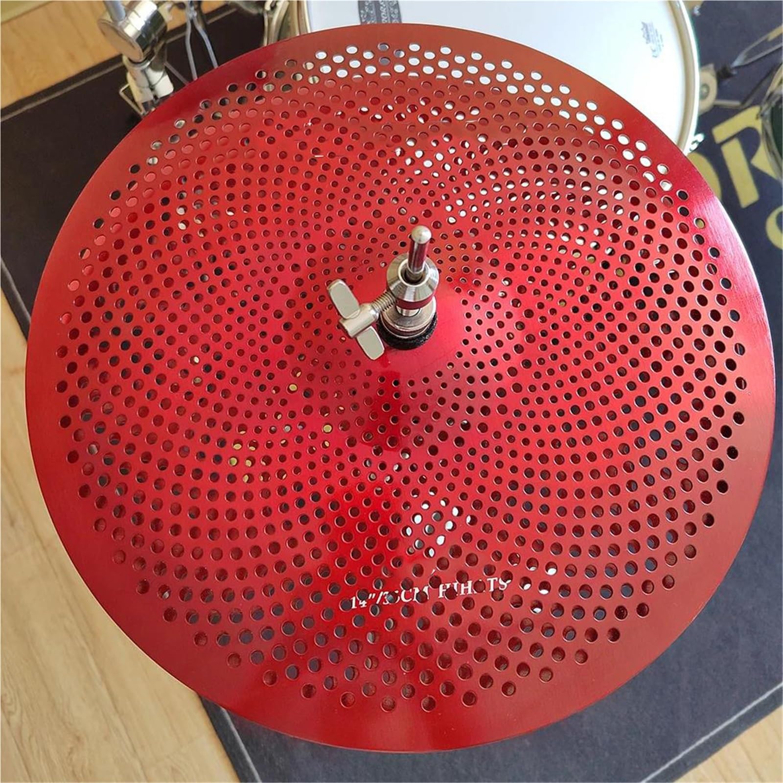 Cymbals Cymbale Muette En Alliage Cymbale Charleston Rouge De 14 Pouces Pour Batterie De Jazz