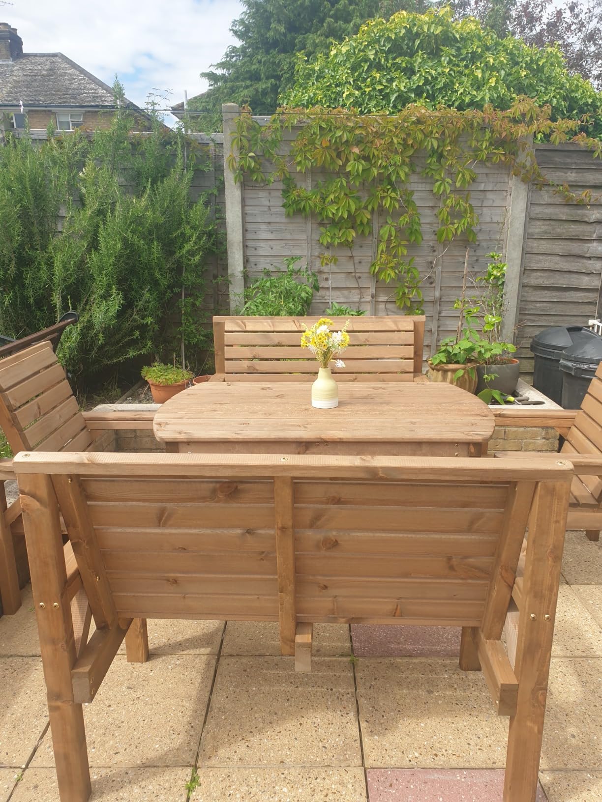 STAFFORDSHIRE GARDEN FURNITURE | WOODEN GARDEN SET | 4FT 6INCH GARDEN ...