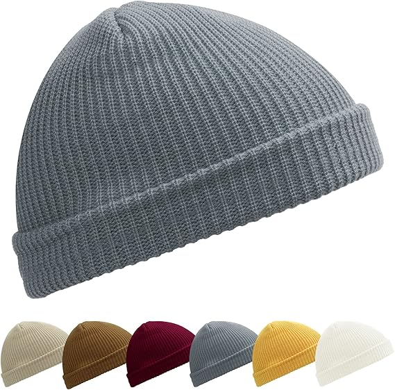 Amazon ニット帽 秋冬 ニットキャップ メンズ ビーニー帽 ショートワッチキャップ 浅め ボーダーニットキャップ 無地 イスラムワッチ帽 柔らかい 暖かい レディース 子供用 グレー ニット 通販