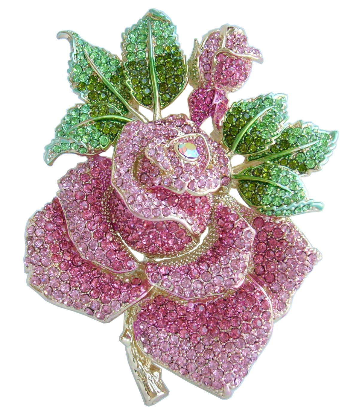Gorgeous 5.32 Inch Big Rose Flower Brooch Pin Pendant Austrian Crystal BZ2994-picture-35