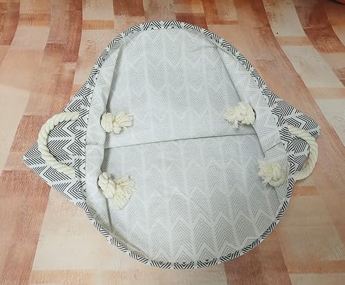 Miniatura 7 de Cesta redonda para ropa sucia, cestas de almacenamiento para guardería, cestas de regalo para el hogar, oficina, decoración del hogar