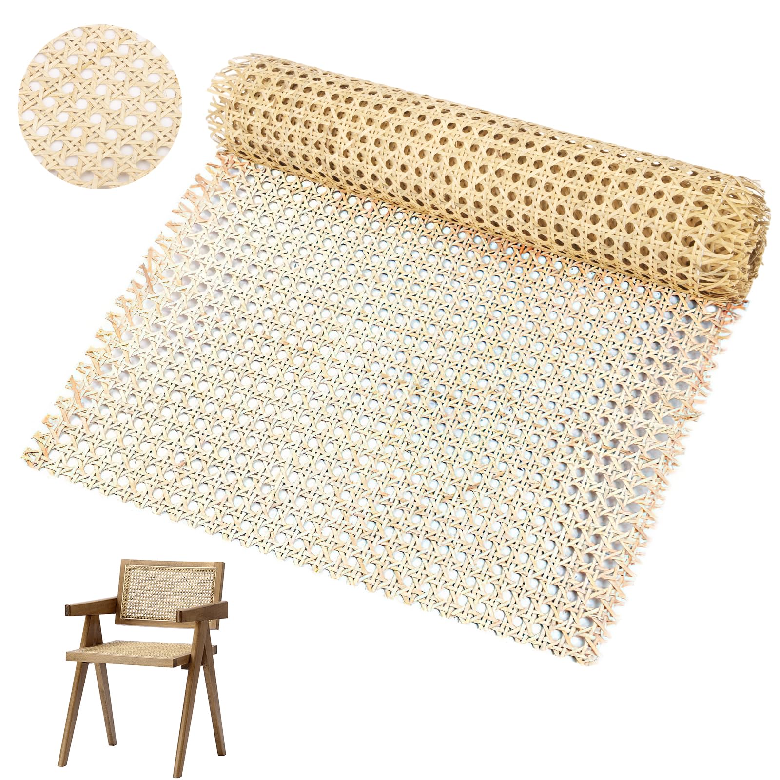 Rotolo Di Rattan Naturale 40x100 Cm - Per Fai Da Te Mobili E Decorazioni - Foto 12