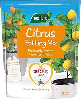 Westland Potting Compost Mix and Enriched with Seramis, Brown, 8 Litre