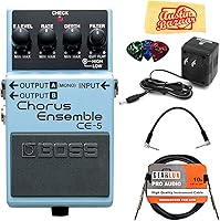 Vista 11 de Boss CH-1 Super Chorus - Paquete con fuente de alimentación Gearlux, cable de instrumento, cable de conexión y púas