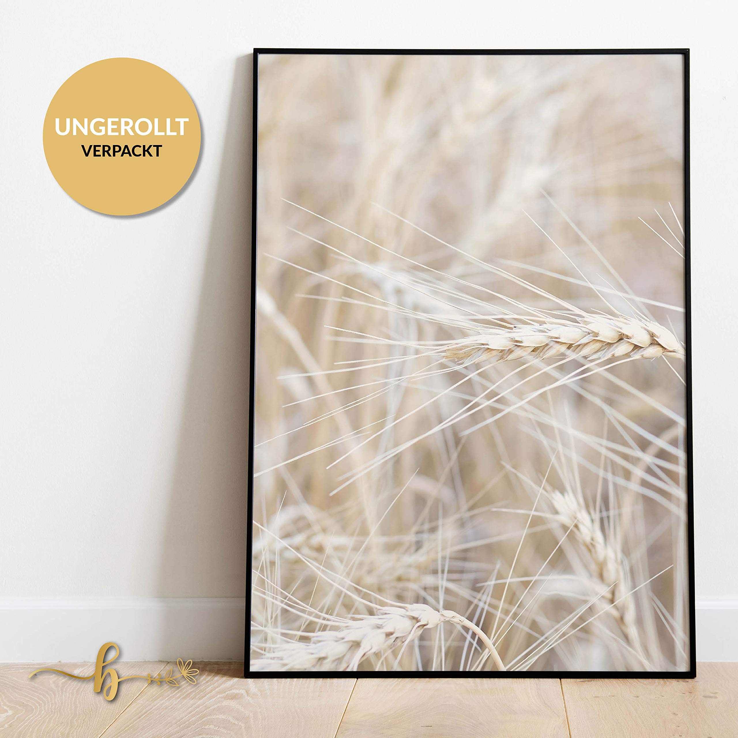 Poster 6er Set Beidseitige Bilder - Stilvolle Home Deko für Schlafzimmer und Wohnzimmer | Poster Vintage Set Traumfänger Boho A3 | A4 (Federleicht, A4 | A5 in Holzrahmen (schwarz))