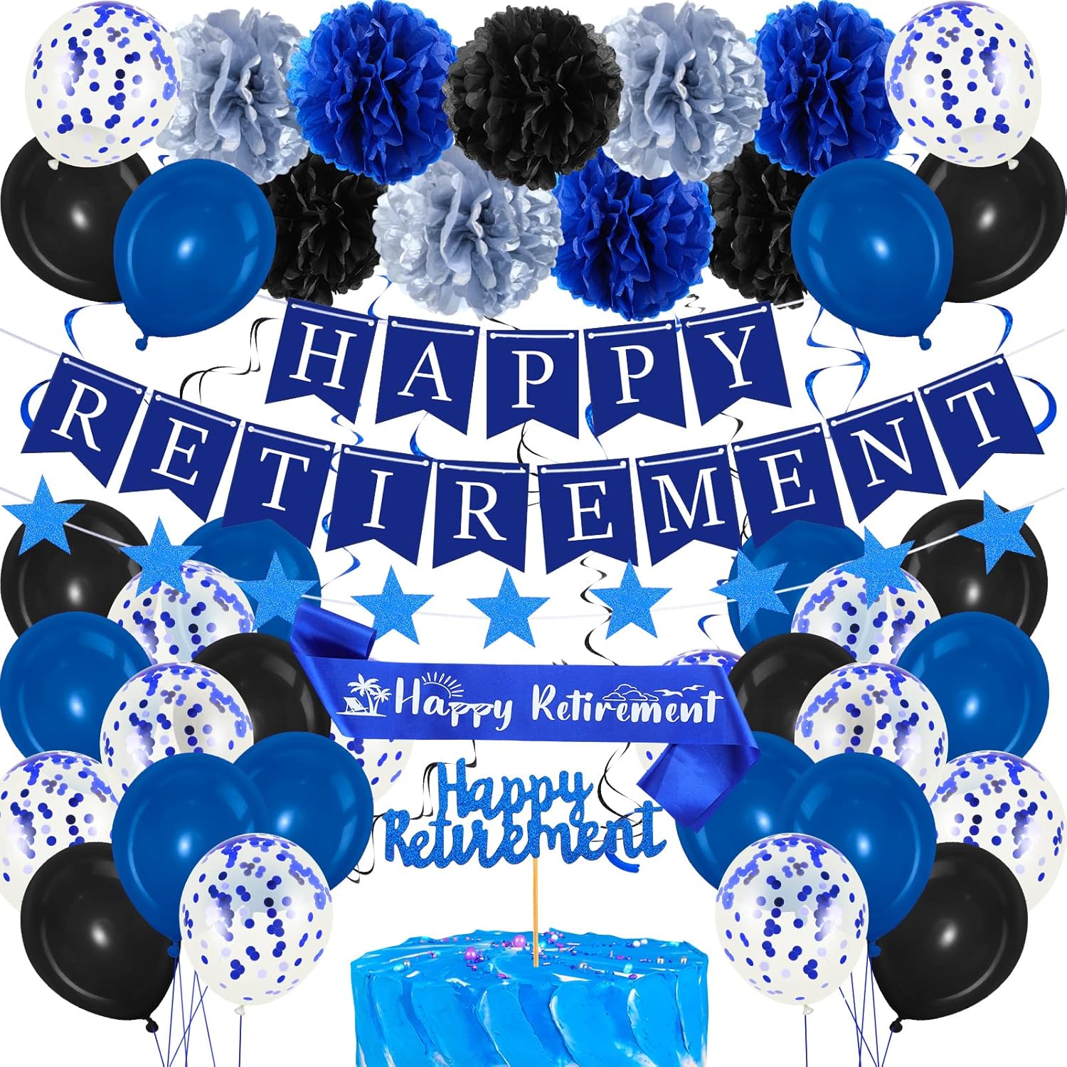 50 Pieces Retirement Party Decorations Include Happy
