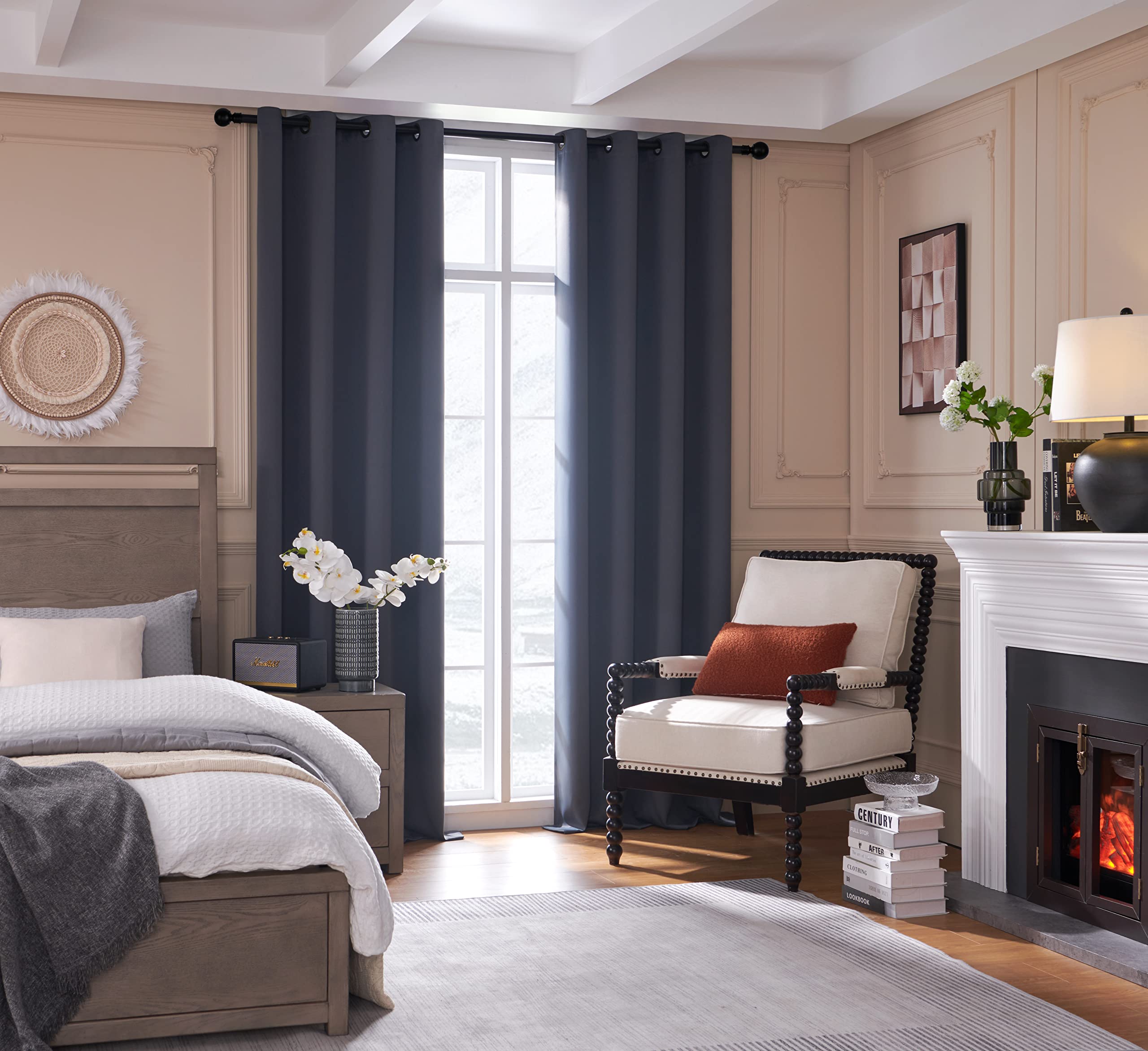 Amazon.com: 100% Blackout Curtains , 96 inches 2 Panel Sets, Heat