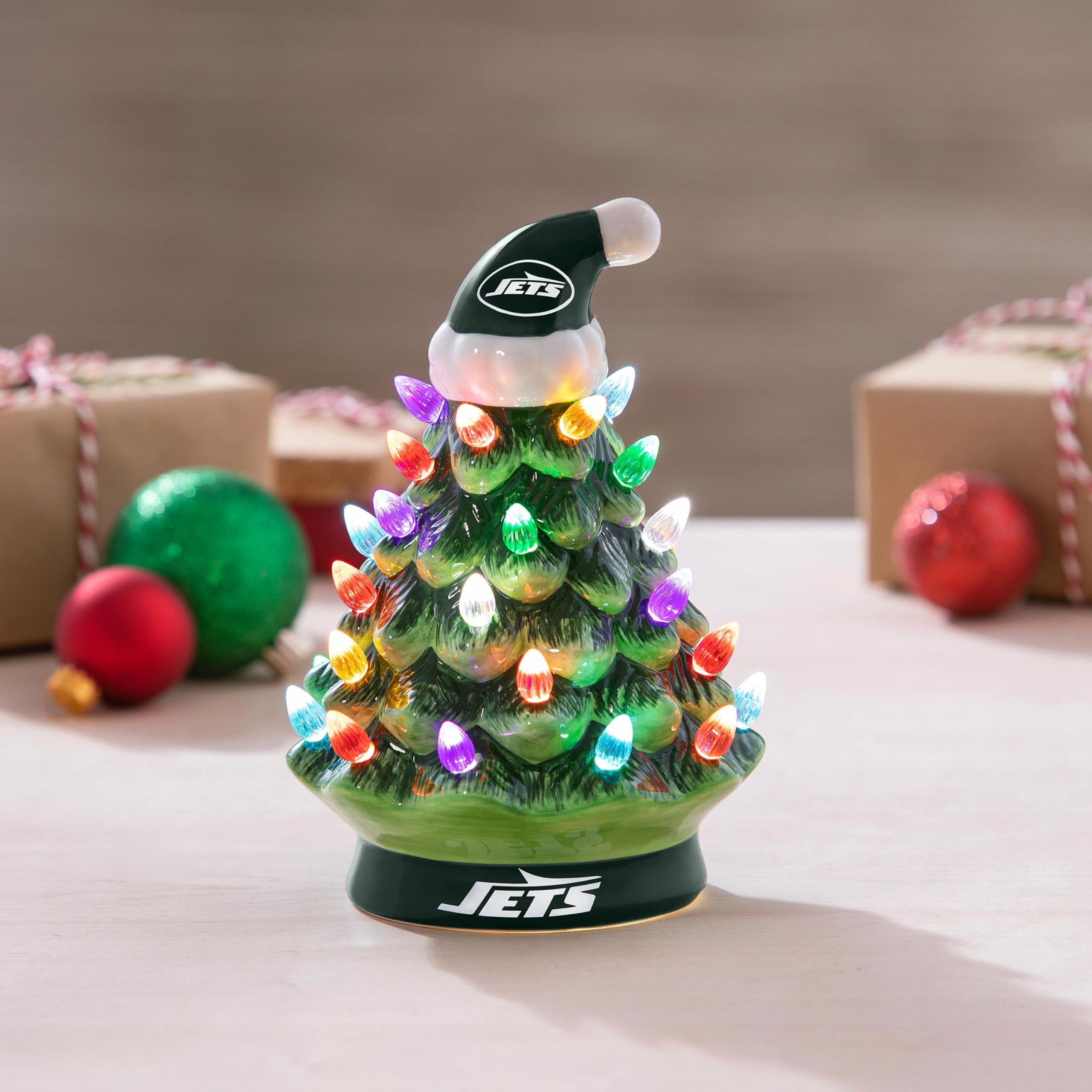 クリスタルツリー ジェムツリー レジン製 フォーチュンツリー インテリア置物 Amazon.com: NFL New York Jets Ceramic Christmas Trees That Light