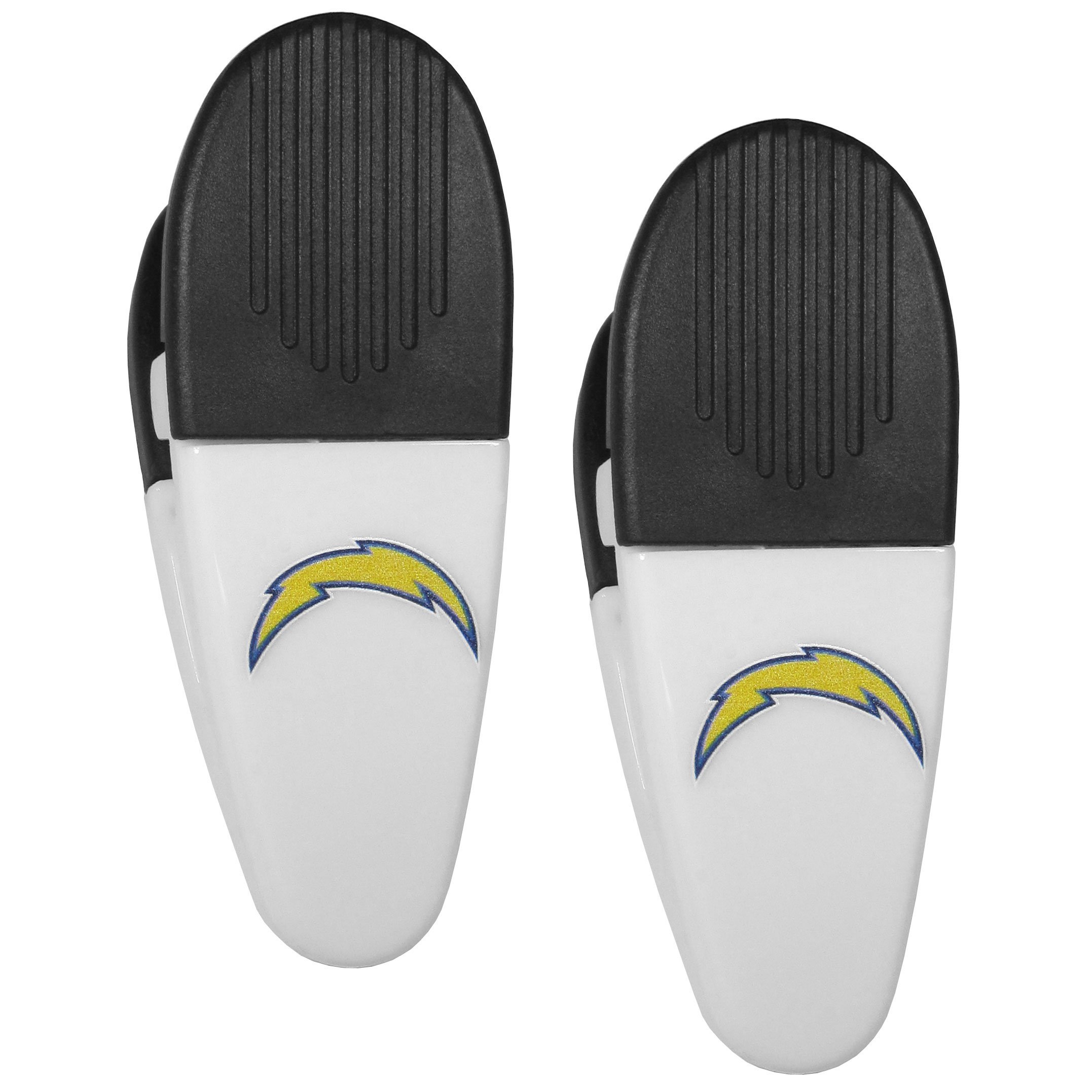 Mini aimants à clip Los Angeles Chargers blancs pour suspendre des notes sans tomber
