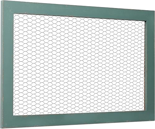 Miniatura 11 de SOFE Tablones de anuncios con marco de alambre de pollo, paneles de pared de rejilla rústica para organizador de aretes de joyería, tablero de notas