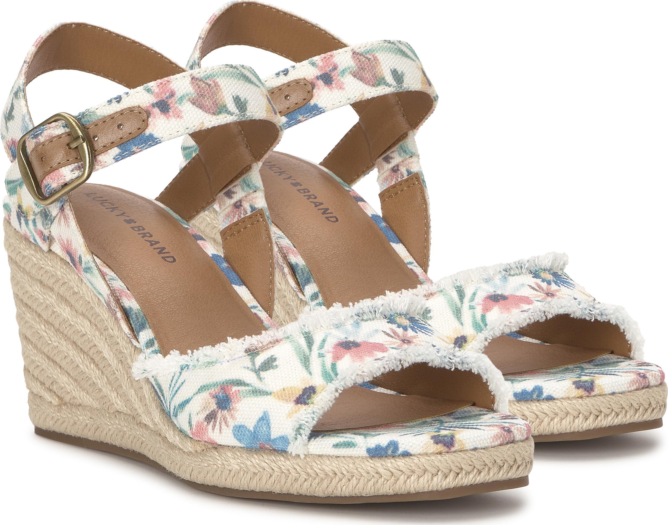 Lucky Brand Damskie sandały na koturnie Mindra Espadrille