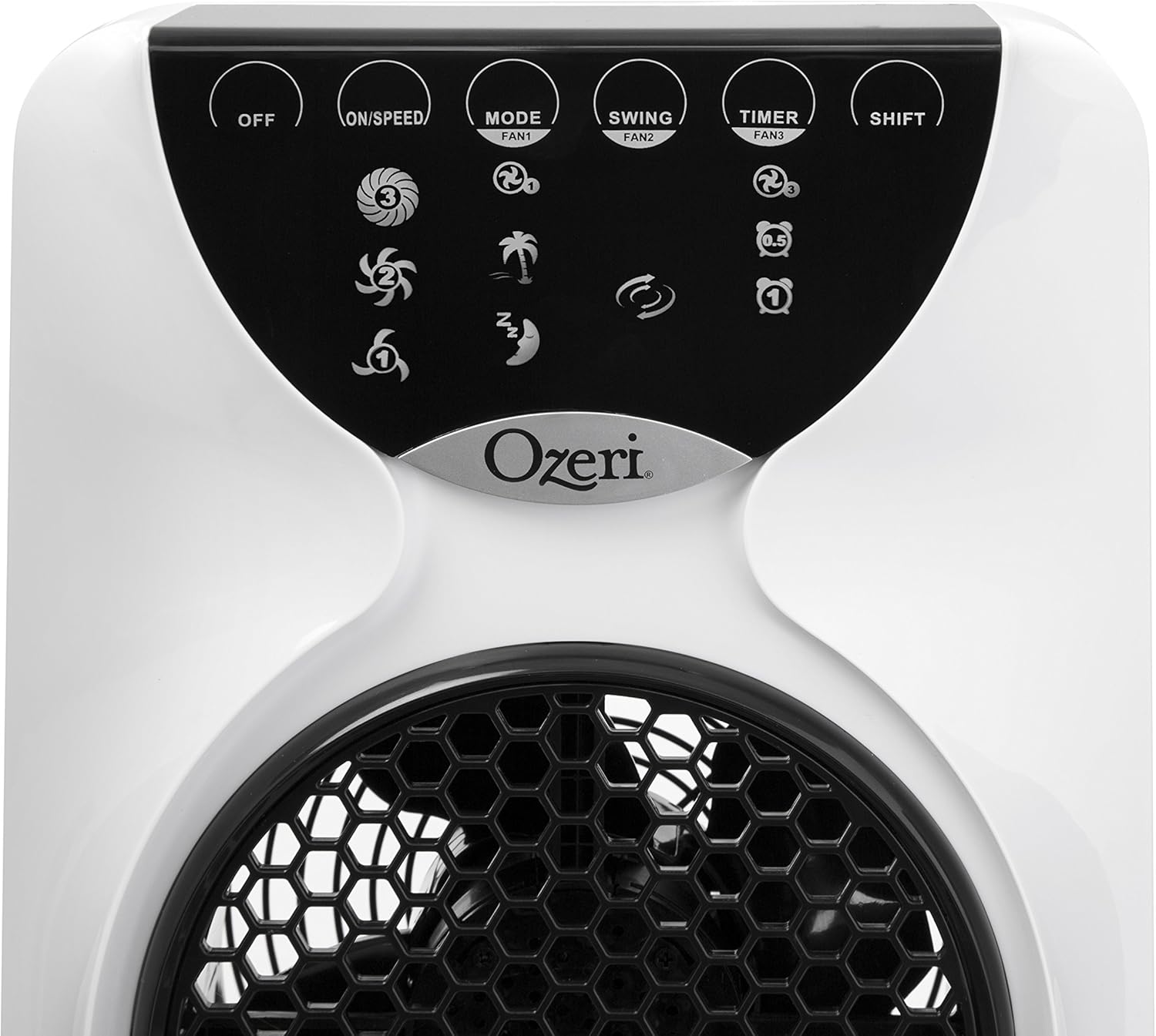 White 44" Oscillating Tower Fan with Remote Control