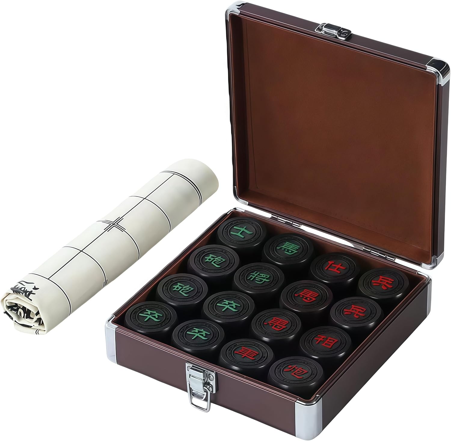 Natural Rosewood Wood Chinese Chess, Xiangqi Gift Set - Travel Games Sets with Board Games Gift, Xiang Qi Game & Pieces, Chinese Decor & Gifts, Chinese New Year Decor