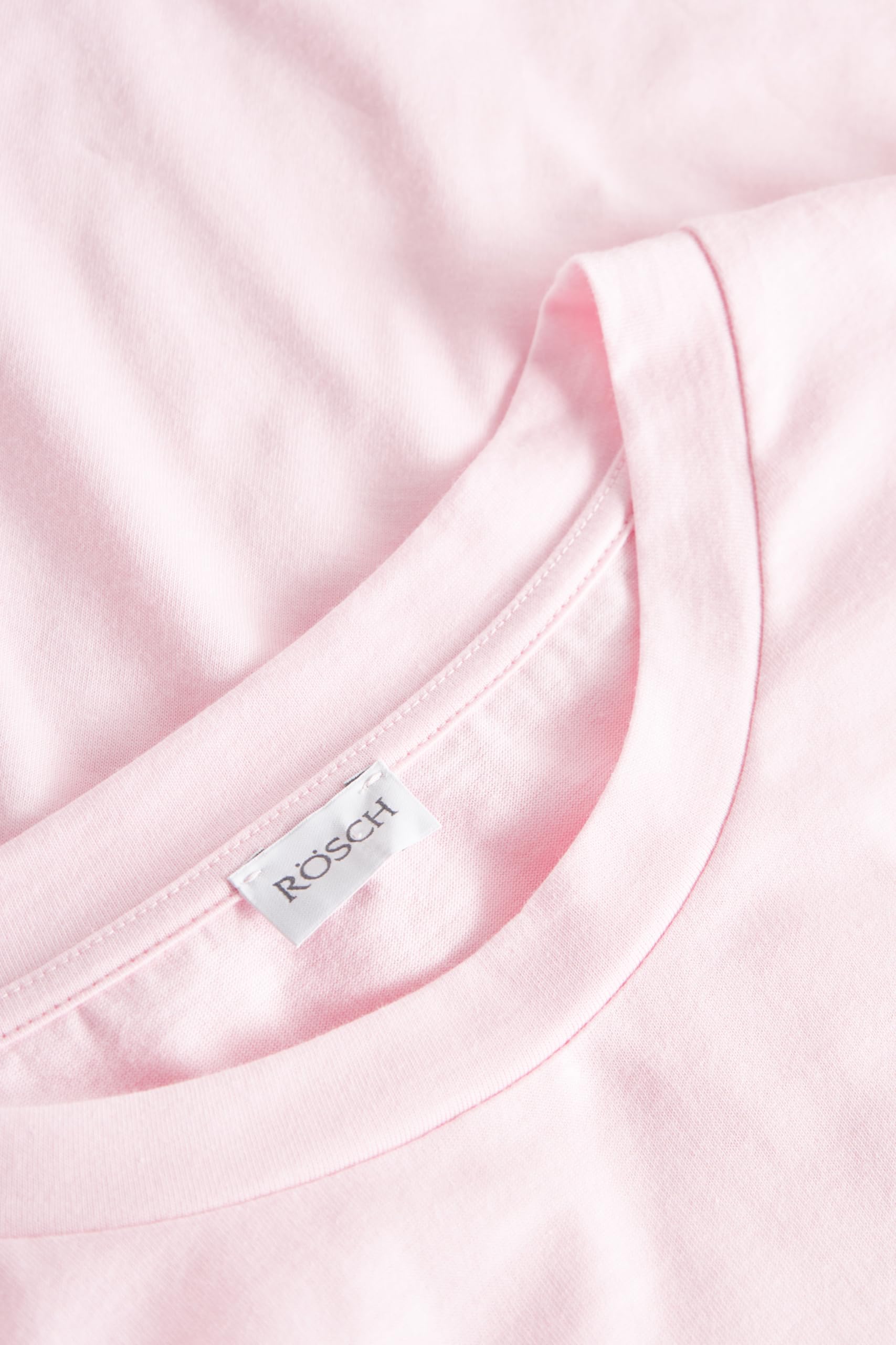 Rösch Basic Pyjamashirt Kurzarm im sportiven Look 1884819