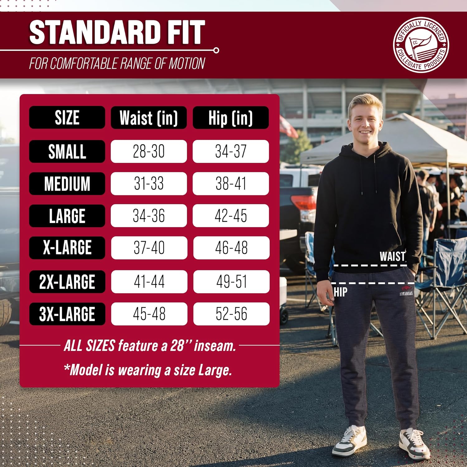 COLOSSEUM NCAA Men’s University Cloud Jersey Performance Jogger Pants with Drawstring Waistband