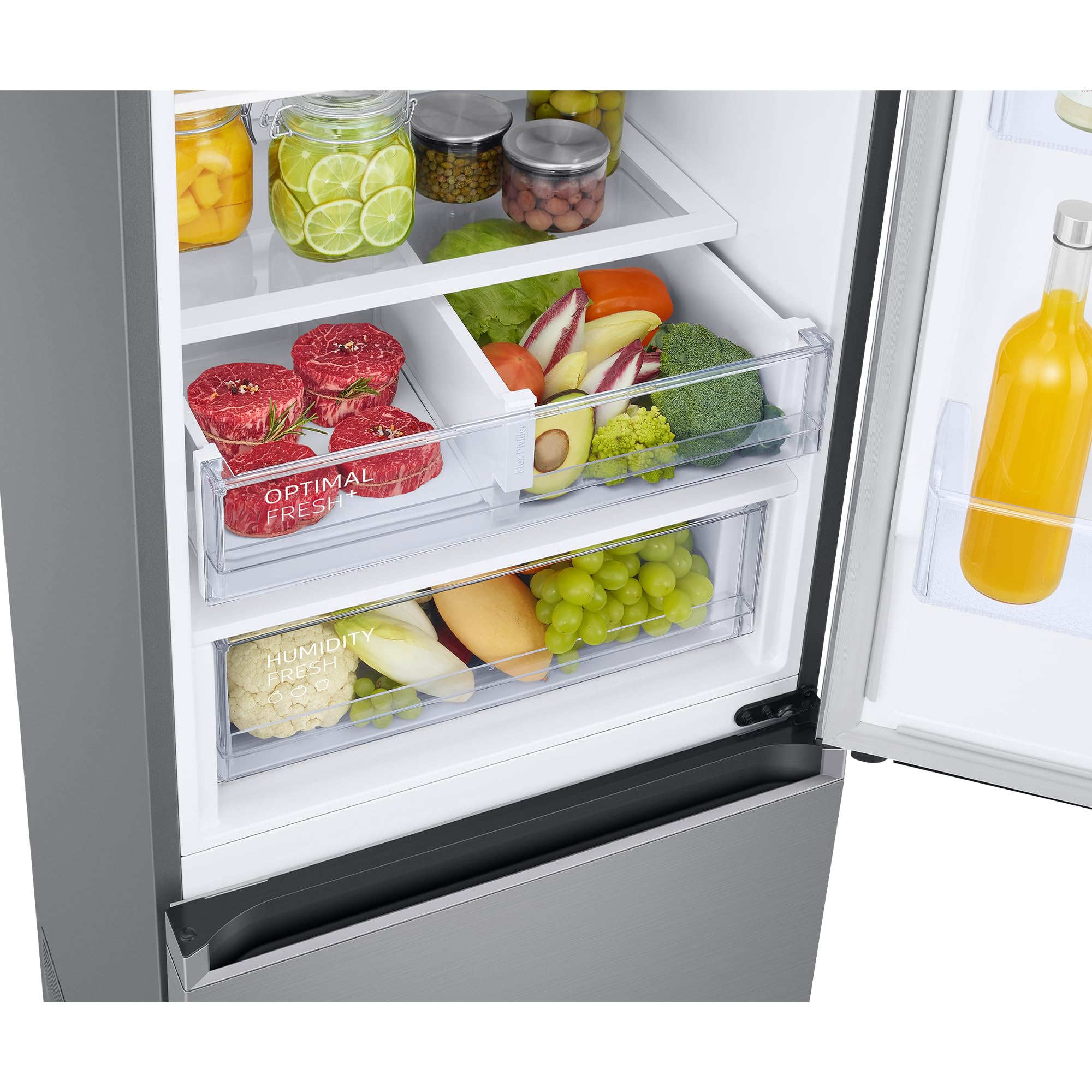 Samsung Frigorífico Combi No Frost 203cm 387L SpaceMax RB38C607AS9/EF | Twin Cooling Plus, Máxima eficiencia energética, SmartThings AI Energy Mode, Cajón Optimal Fresh+, Gran Capacidad