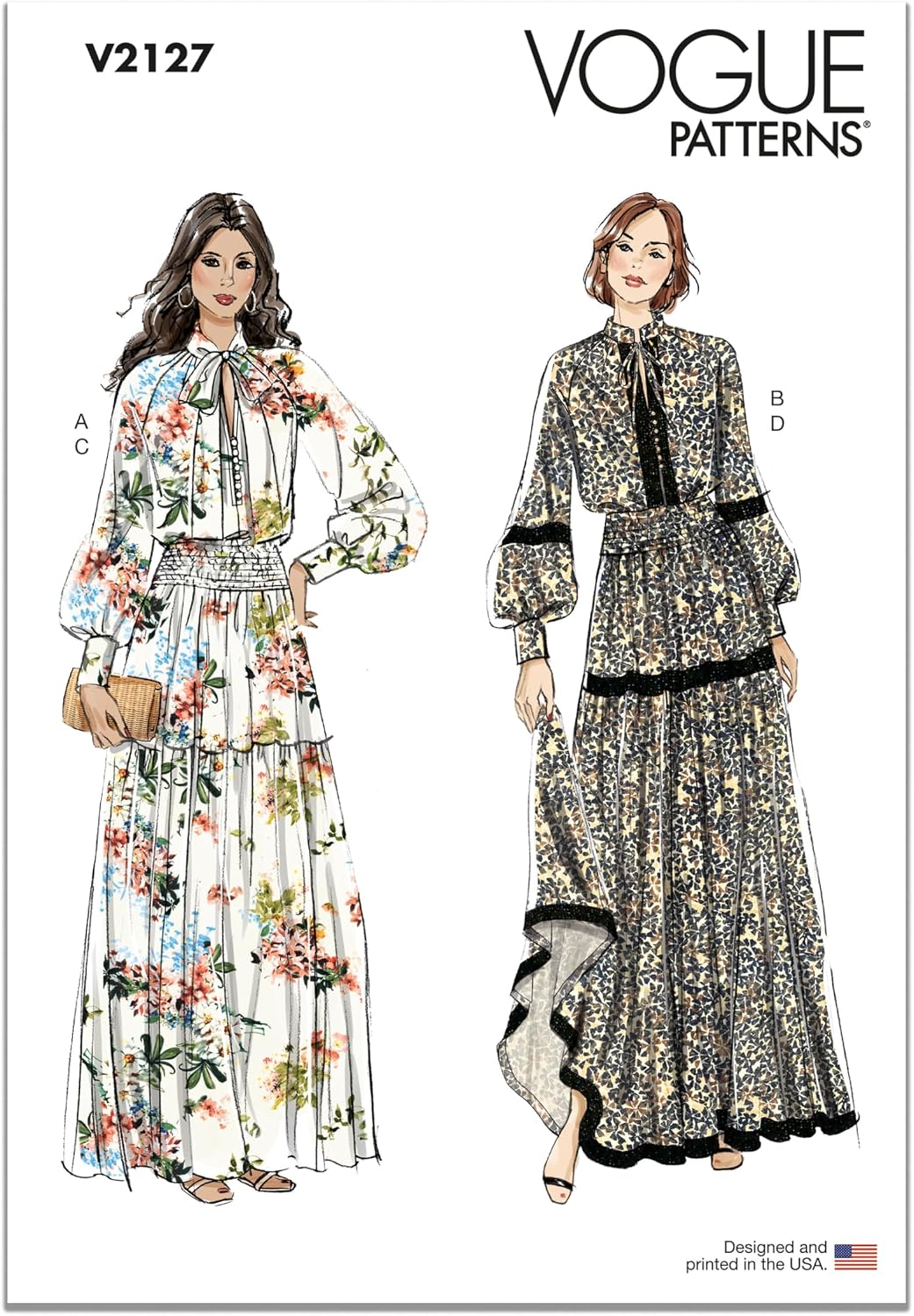 Vogue V2127H5 Misses' Two-Piece Dress Sewing Pattern Packet, Design Code V2127, Sizes 6-8-10-12-14