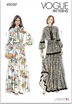 Vogue V2127U5 Misses Two-Piece Dress Sewing Pattern Packet, Design Code V2127, Sizes 16-18-20-22-24