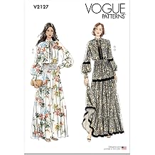Vogue V2127H5 Misses Two-Piece Dress Sewing Pattern Packet, Design Code V2127, Sizes 6-8-10-12-14