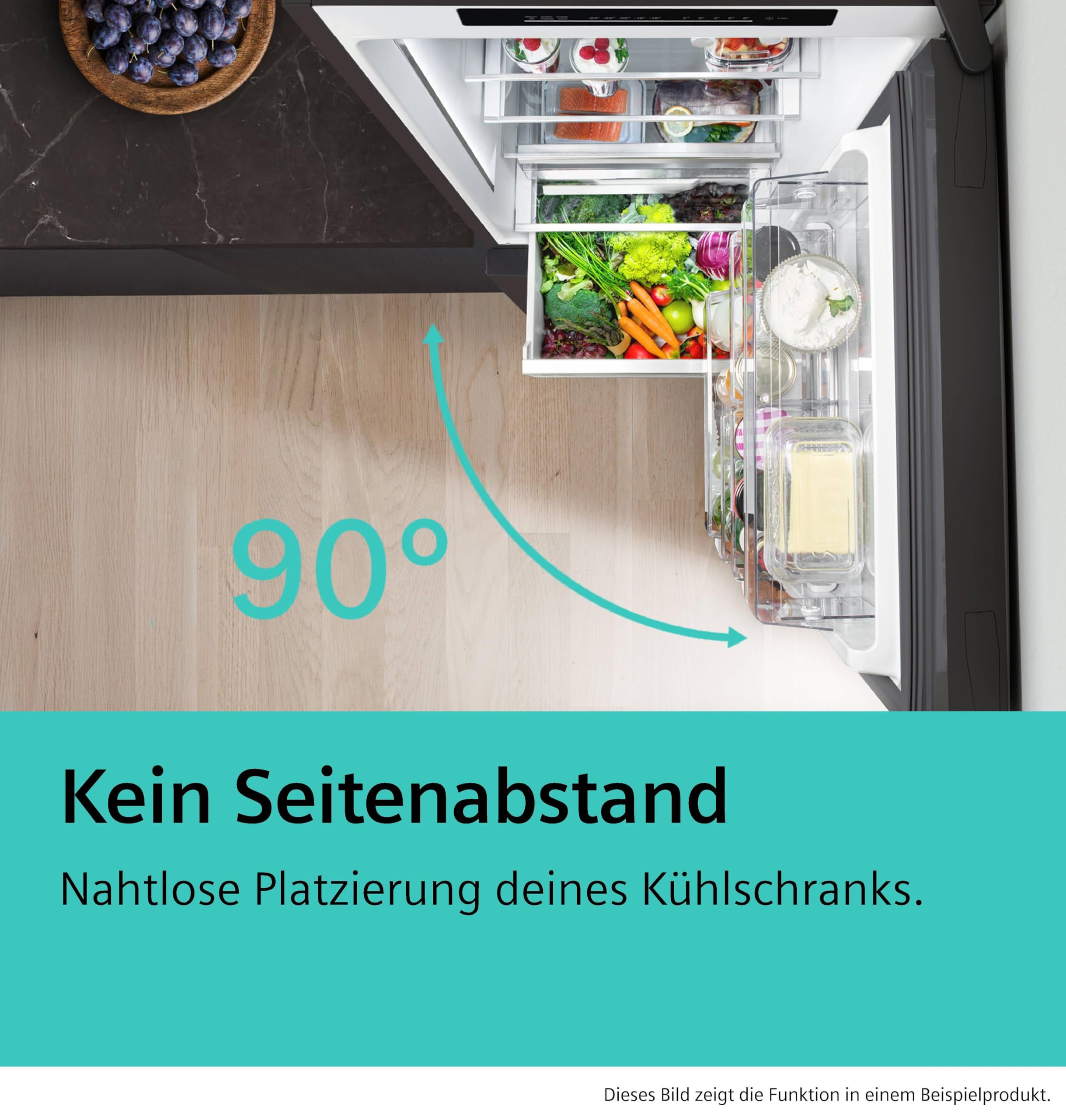 Siemens iQ500 KG39NAIAU Freistehende Kühl-Gefrier-Kombination 363 l Total noFrost hyperFresh LED Beleuchtung 203 x 60 cm Gebürsteter Stahl AntiFingerprint